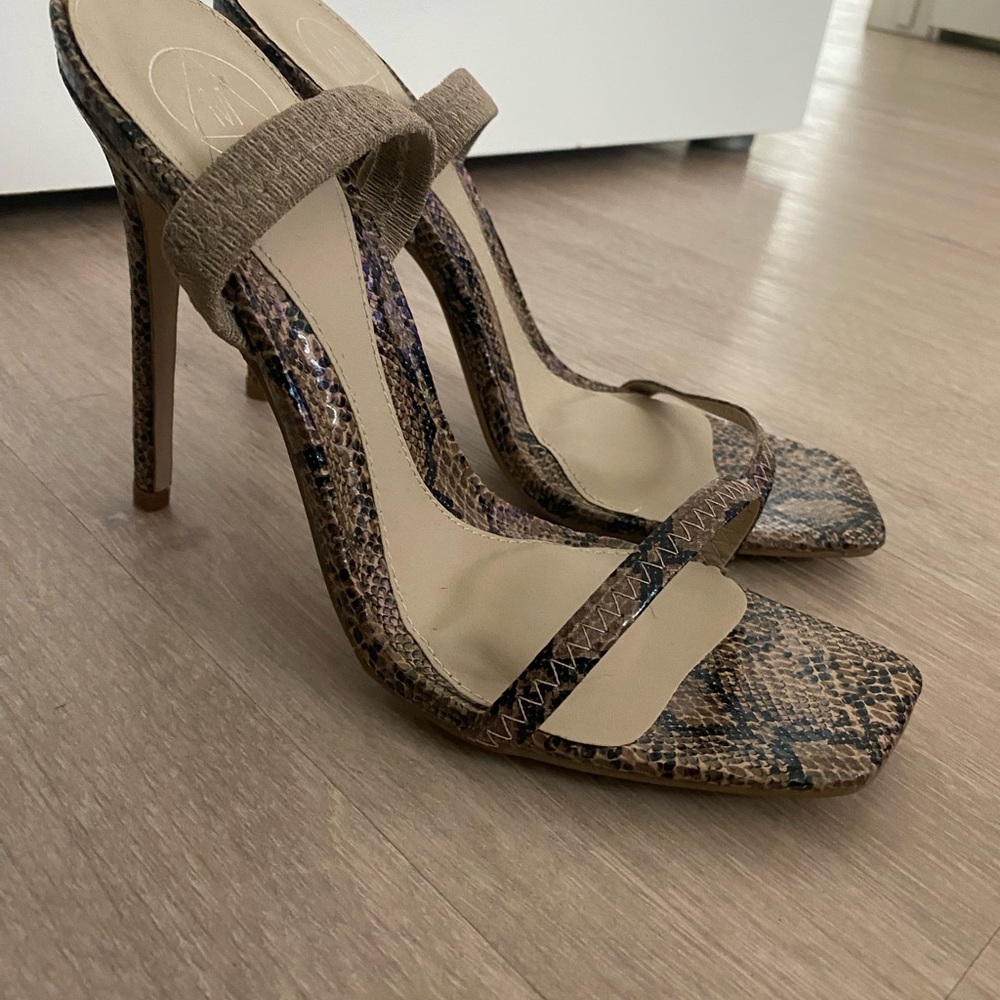 Misguided Snake Print Heels